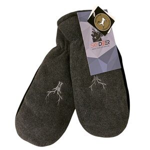 3M Thinsate Mittens Deerskin Suede Leather & Thermal Polar Fleece NWT